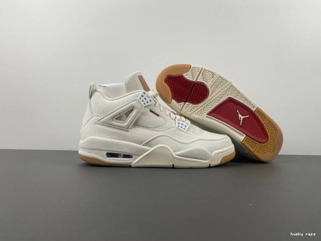 Cheap Husky Levi's AO2571-100 x 4 Air 'White' Jordan 0801